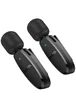 Петличный беспроводной микрофон Hoco L15 Dual-mic clip-on wireless digital (Lightning/Type-C) Black