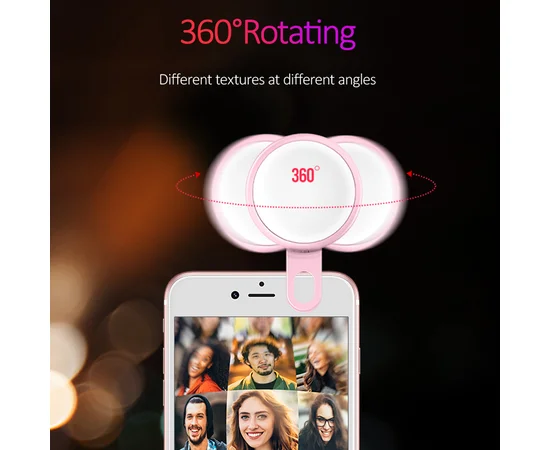 LED вспышка Usams US-ZB055 для смартфона Розовый