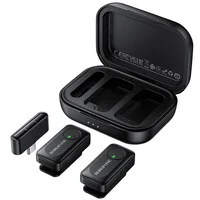 Петличный беспроводной микрофон Borofone BFK17 Lemai dual-mic Type-C Black