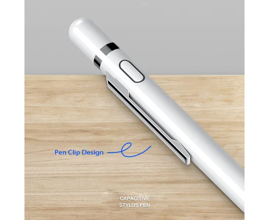 Стилус Usams US-ZB057 Touch Screen (With clip) Белый