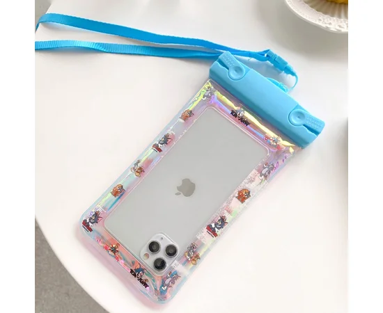 Водонепроницаемый универсальный чехол 6,5 (Girl series) Том и Джерри/Синий