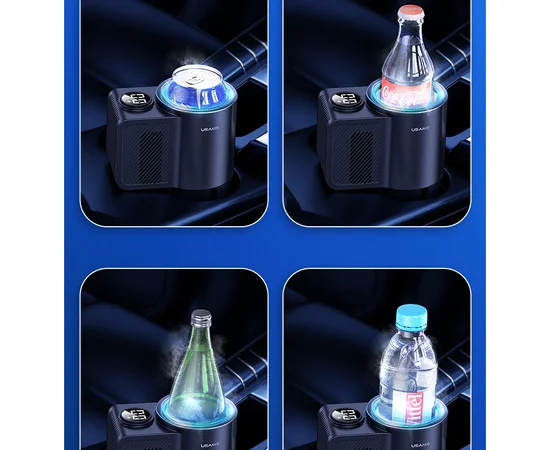 Автомобильный подстаканник для охлаждения воды Usams Car Quick Cooling Smart Cup US-ZB230 Темно-серый