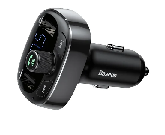 АЗУ Baseus Bluetooth FM Launcher 2.4A 2USB Black