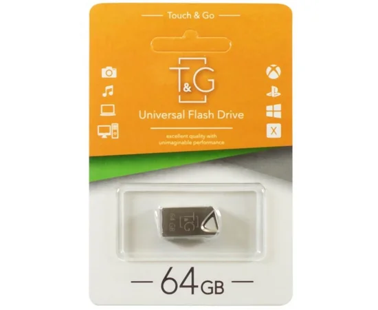 Флеш-драйв USB Flash Drive T&G 109 Metal Series 64GB Серебряный