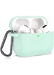 Силиконовый футляр с карабином для наушников AirPods Pro Зеленый / Mint