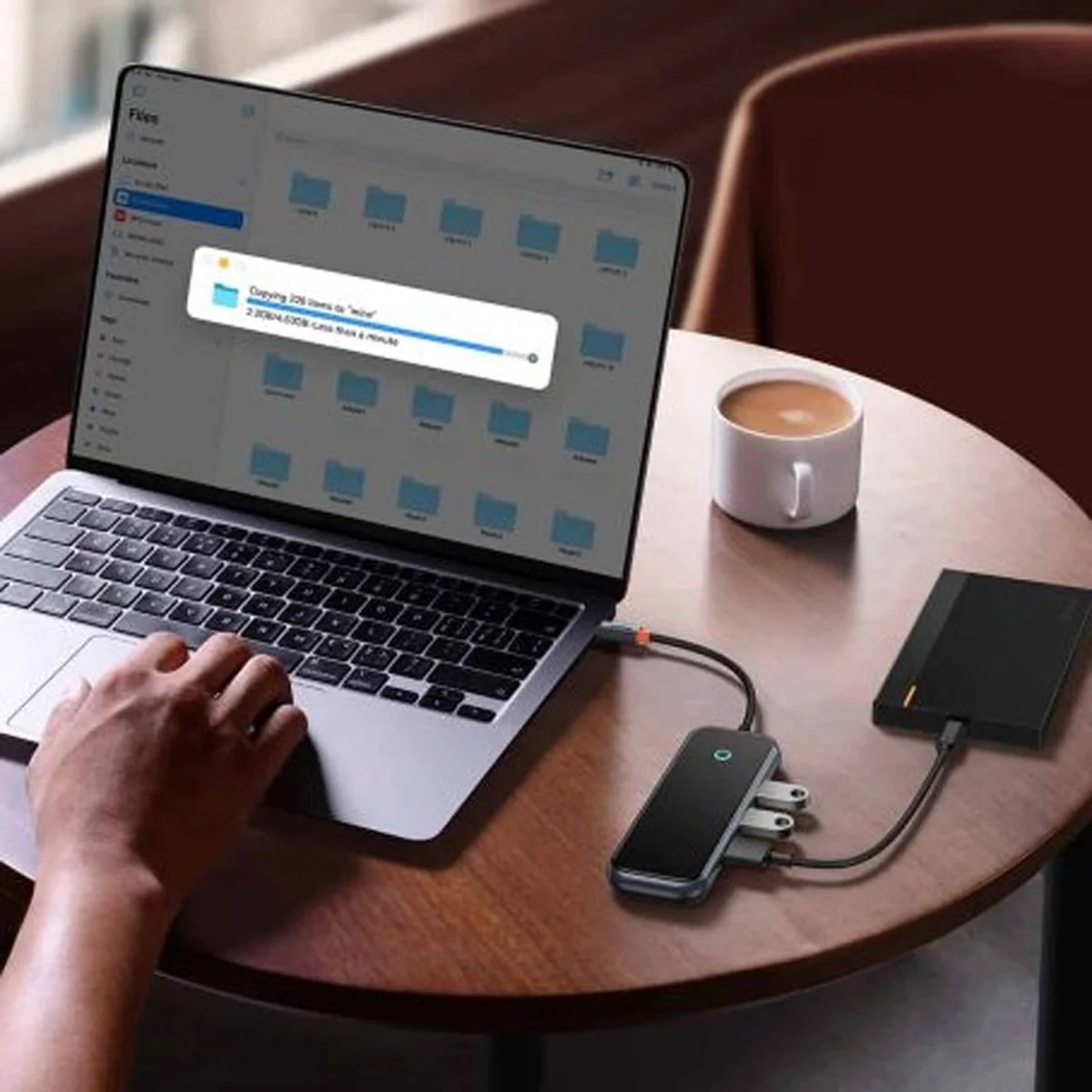 Переходник Baseus Hub AcmeJoy 4-Port Type-C (USB3.0*3+Type-C PD&Data*1) (WKJZ) Dark Gray