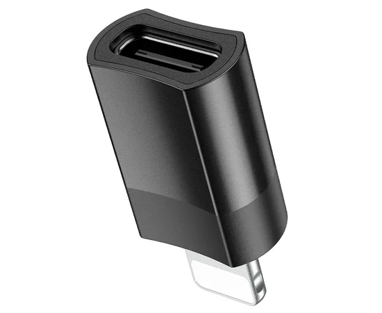 Переходник Hoco UA17 Lightning Male to Type-C Female USB2.0  Черный