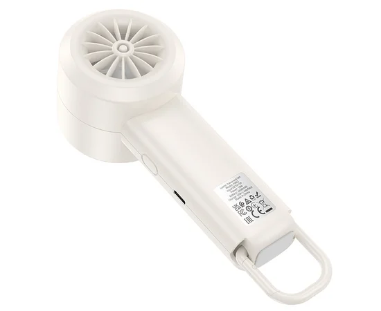 Портативний вентилятор Hoco HX63 Fashion high-speed handheld fan 2000 mAh White