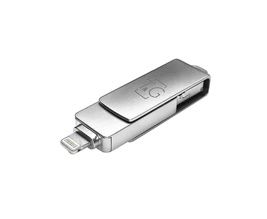 Флеш-драйв T&G 004 Metal series USB 3.0 - Lightning, 64GB Серебряный