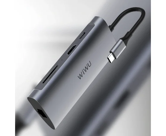 Перехідник HUB WIWU Alpha 831HRT Grey