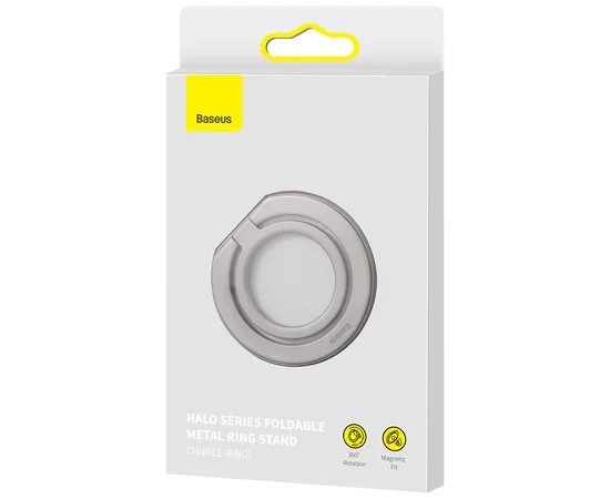 Держатель для телефона Baseus Halo Series Foldable Metal Ring (Single ring) (SUCH00001) Silver