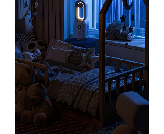 Настольный вентилятор F8 3in1 с Bluetooth-динамиком и ночником 4000mAh White