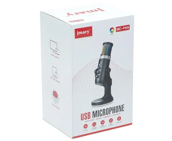 Мікрофон конденсаторний для геймінгу JMARY MC-PW9 Black