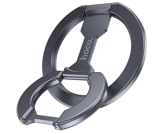 Магнитный держатель для телефона Hoco GH9 Double-ring Metal gray