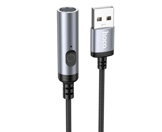 Портативный прикуриватель зажигалка Hoco UA30 USB Black