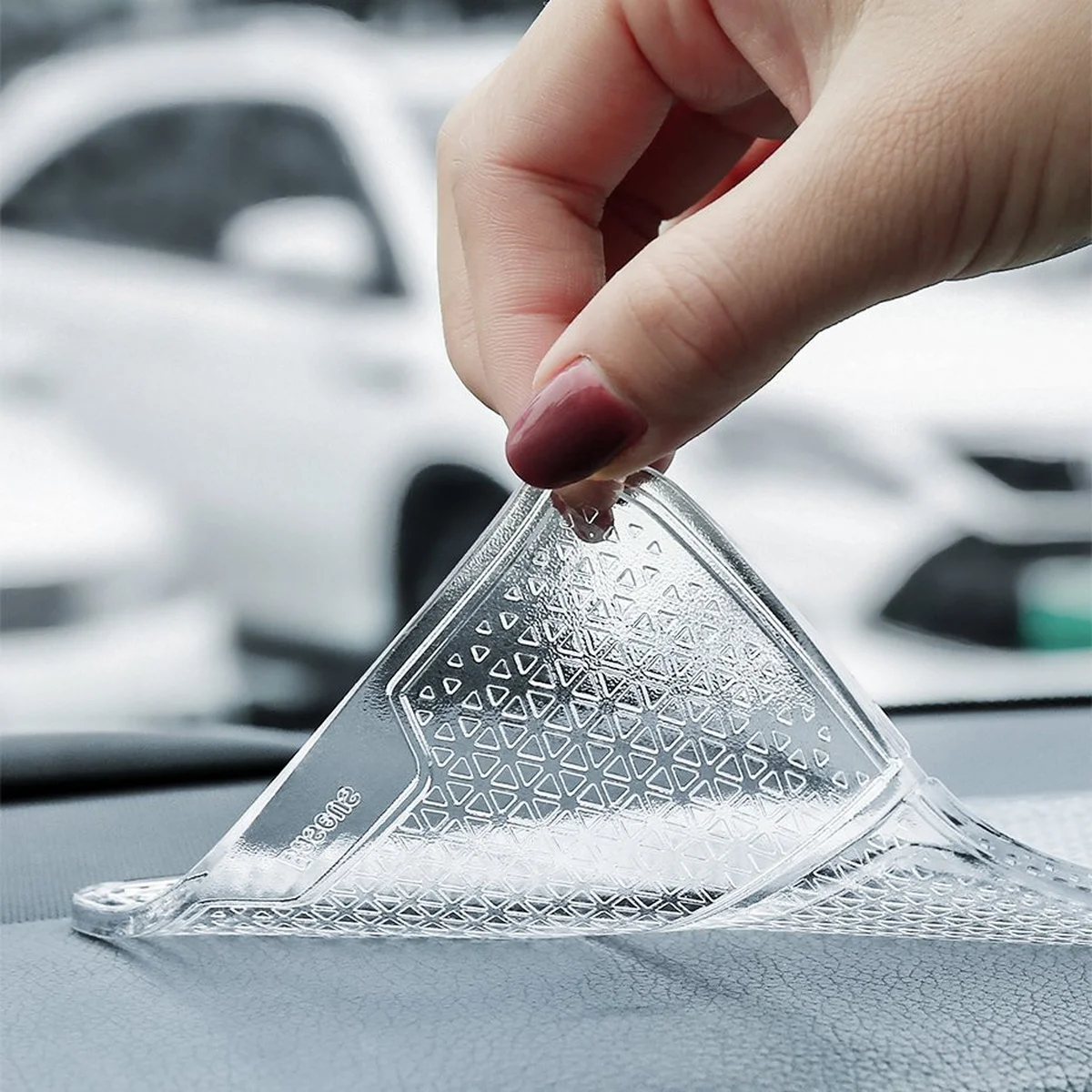 Держатель в машину для телефона (антискользящий) Baseus Folding Bracket Прозрачный