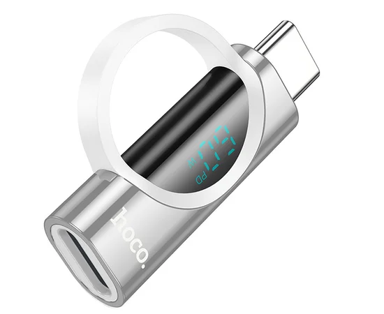 Переходник Hoco UA32A Type-C male to Lightning female display adapter Silver
