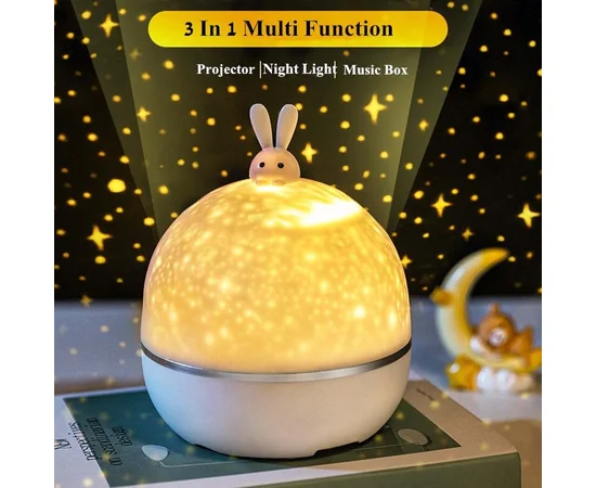 Ночник Moon E04 with Bluetooth and Remote Control 1200 mAh White