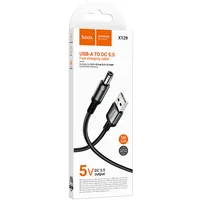 Кабель питания для роутера/модема Hoco X129 Advantage USB-DC 5V (1m) Black