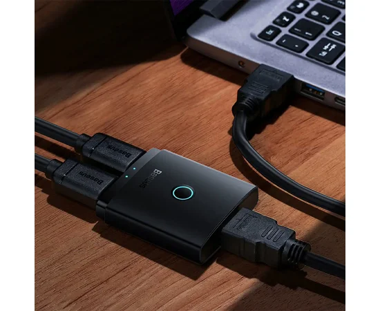 Переходник Baseus Hub AirJoy Series 2-in-1 Bidirectional HDMI Switch (B01331105111-0) Cluster Black