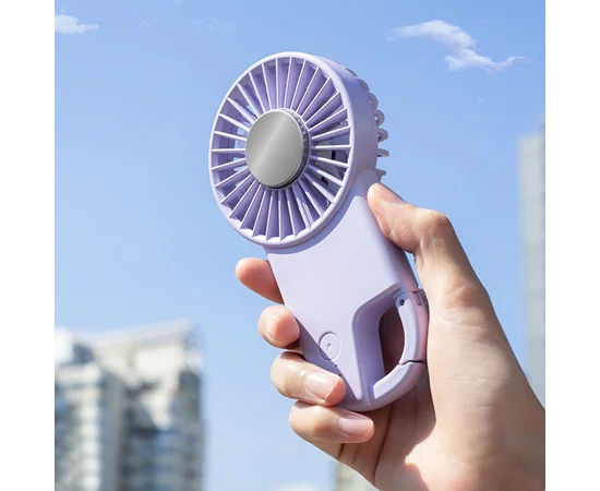 Портативний вентилятор SQT-BF2 з карабіном 1800mAh Purple