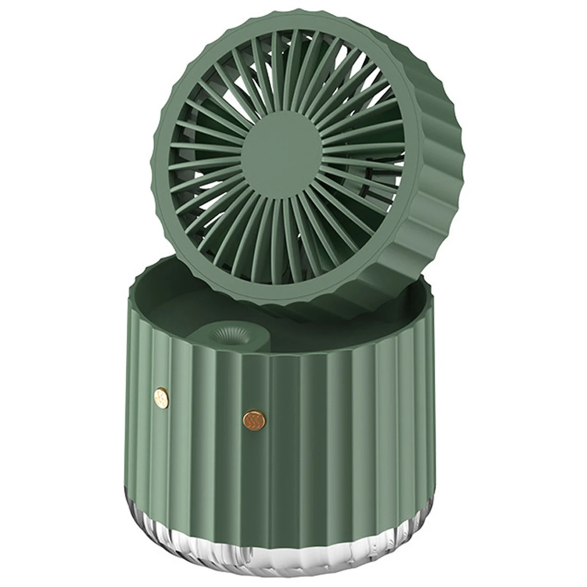 Настільний вентилятор Rapid Cooling 3in1 з водяним охолодженням та підсвічуванням 1200 mAh Green