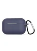 Силіконовий футляр з карабіном для навушників AirPods Pro Синій / Midnight Blue
