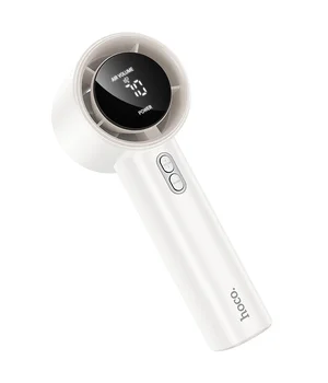 Портативный вентилятор Hoco HX64 Hurricane high speed handheld fan 3600 mAh White