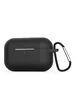 Силиконовый футляр с карабином для наушников AirPods Pro Черный / Black