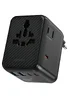 Сетевой универсальный переходник WIWU UA010 Warrior GaN 45W + 2USB-A/3C Black