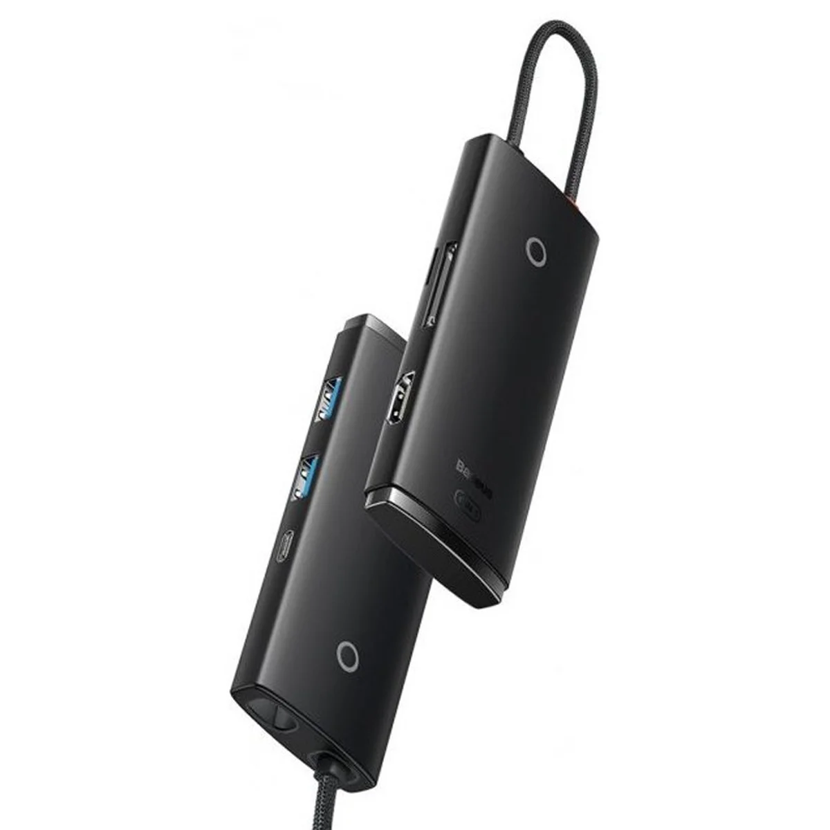 Переходник HUB Baseus Lite Series 6in1 (Type-C to HDMI + 2xUSB 3.0 + PD+SD/TF) (WKQX05) Black