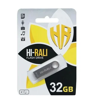 Флеш накопичувач USB 3.0 Hi-Rali Shuttle 32 GB Срібна серія Срібний