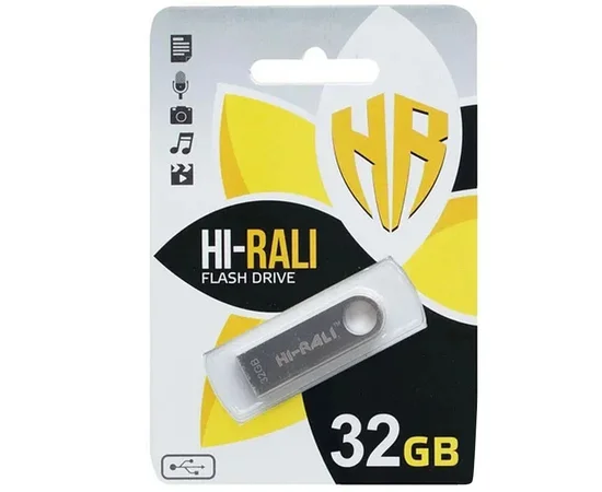 Флеш накопитель USB 3.0 Hi-Rali Shuttle 32 GB Серебряная серия Серебряный