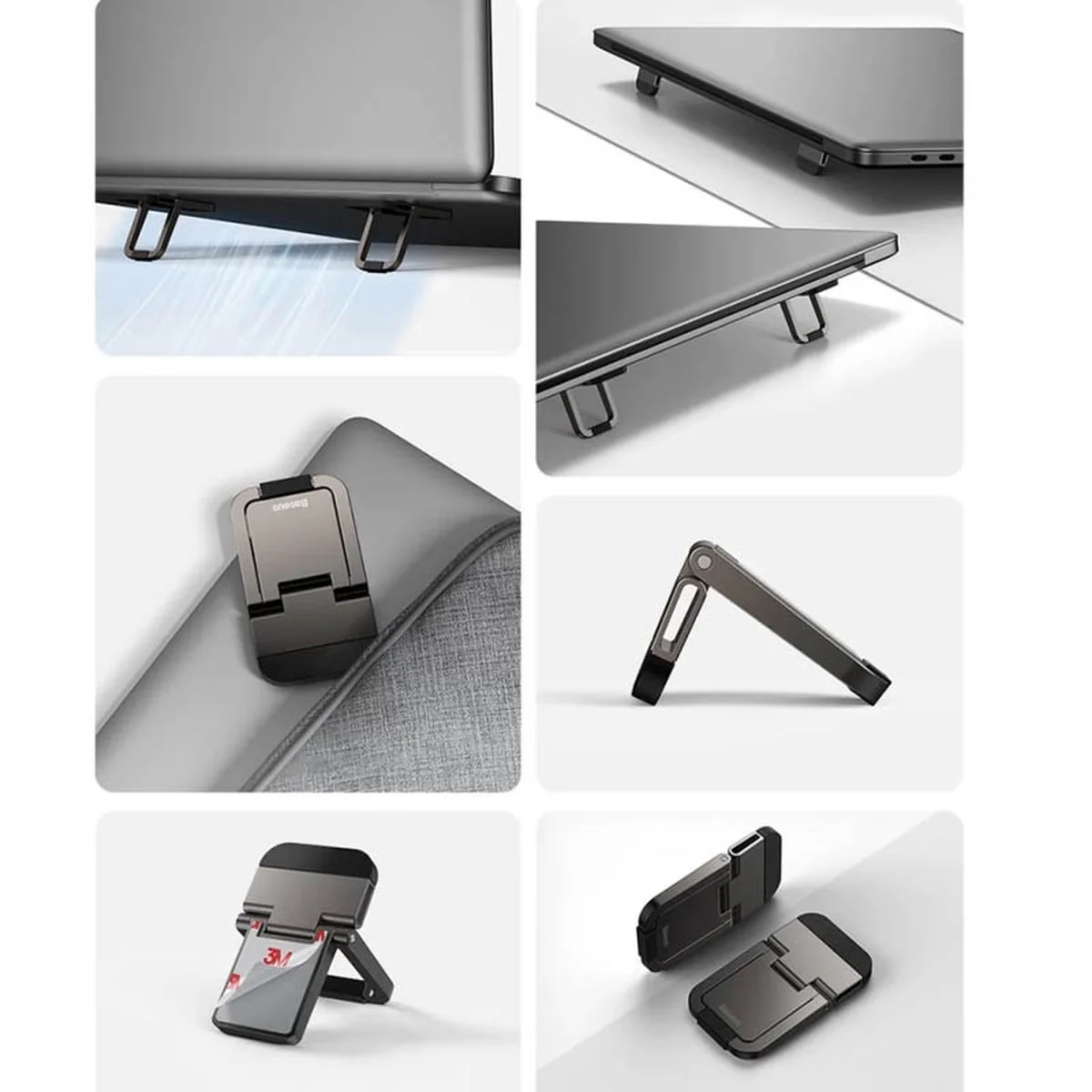 Подставка для ноутбука Baseus Slim Laptop Kickstand (2шт) (LUZC00001) Gray