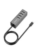 Переходник HUB Hoco HB1 USB 4 port (1m) Стальной