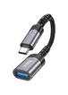 Переходник Hoco UA24 Type-C male to USB female 3.0 Metal gray