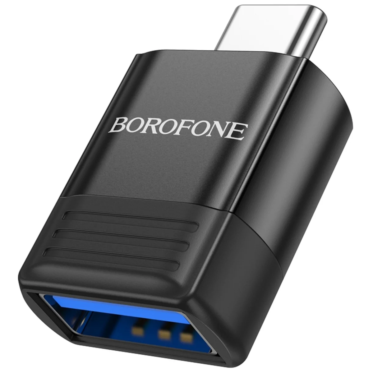 Переходник Borofone BV18 Type-C male to USB female 3.0 Black