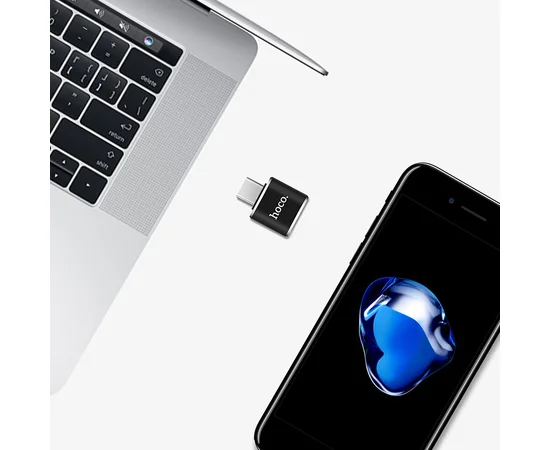 Переходник Hoco UA5 Type-C to USB Черный