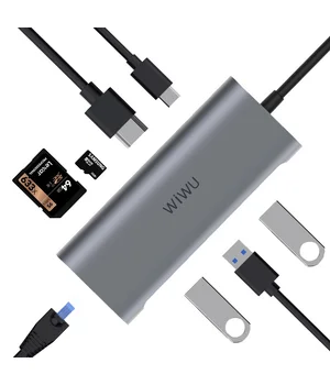 Перехідник HUB WIWU Alpha 831HRT Grey