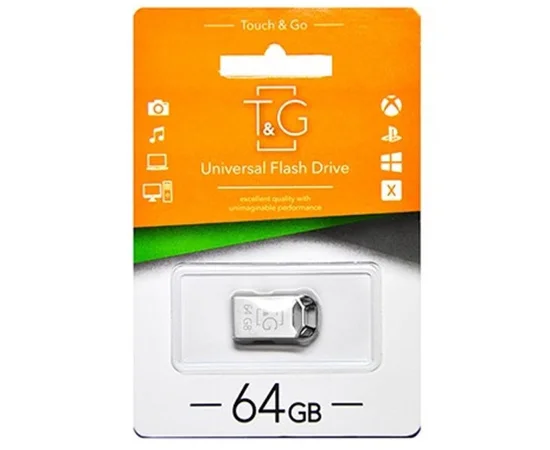Флеш-драйв USB Flash Drive T&G 110 Metal Series 64GB Серебряный