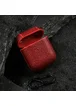 Кожаный футляр Leather series для наушников AirPods Красный