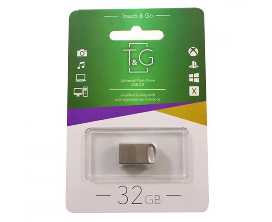 Флеш-драйв USB Flash Drive T&G 105 Metal Series 32GB Серебряный