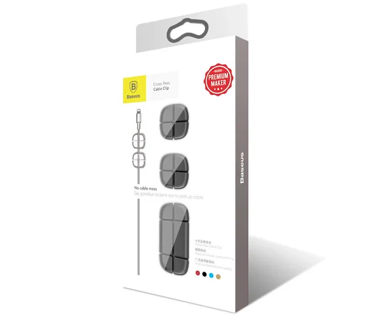 Организатор кабеля Baseus Cross Peas Черный