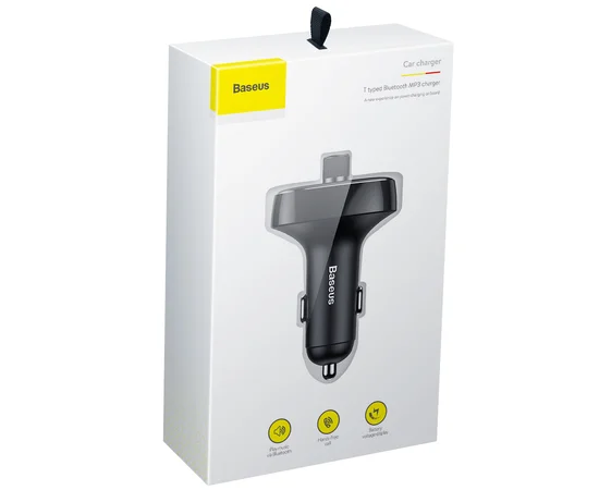 АЗУ Baseus Bluetooth FM Launcher 2.4A 2USB Black