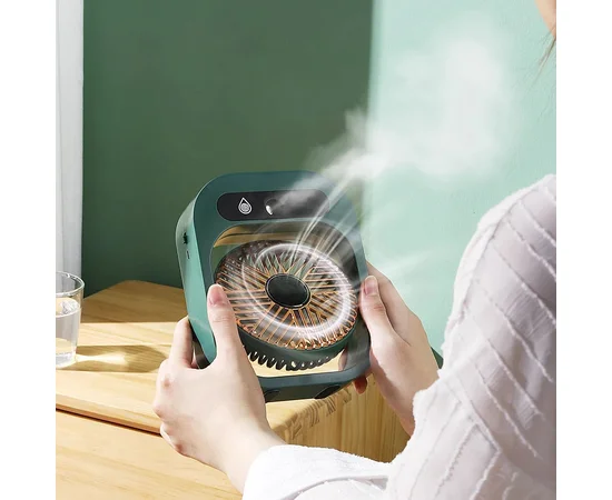 Настольный вентилятор Q8 с водяным охлаждением 1200 mAh Green