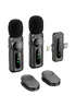 Петличный беспроводной микрофон WIWU WM007 Dual-mic (Lightning/Type-C) Black