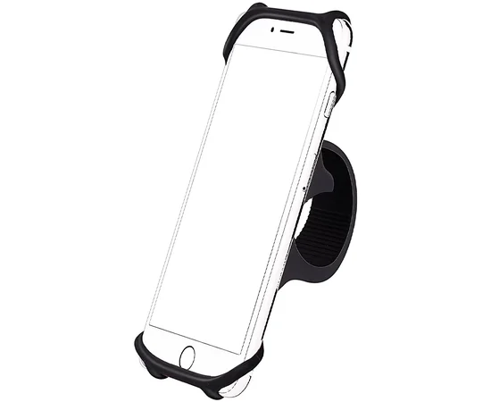 Велодержатель силиконовый для смартфонов от 4,3 до 6,3 дюйма Черный