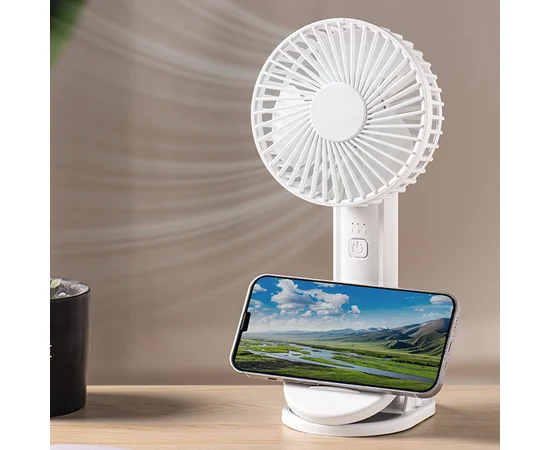 Портативний вентилятор K37 із затискачем 2000mAh White