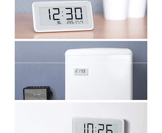 Часы Xiaomi MiJia с датчиком температуры и влажности (LYWSD02MMC) Белый