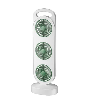 Настольный вентилятор Three Head Fan 1200 mAh Green